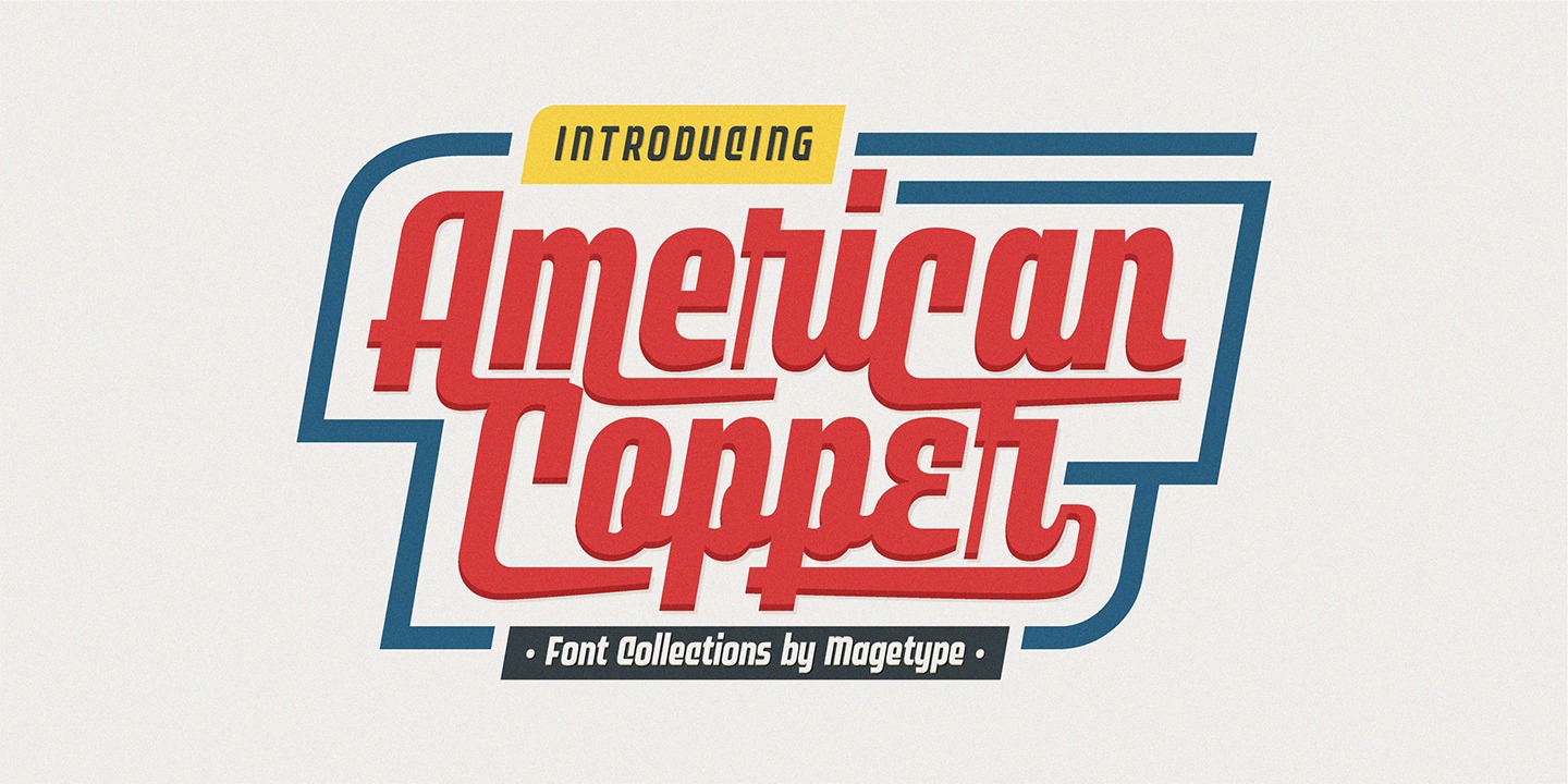 Przykład czcionki MGT American Copper Block Bold Italic